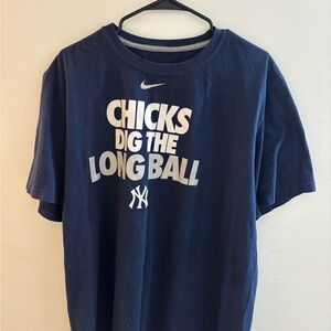 Nike Dark Blue Tee with White Logo